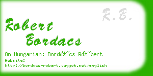 robert bordacs business card